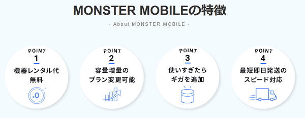 MONSTER MOBILEの特徴