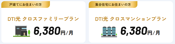 DTI光の最大速度 10ギガの標準タイプ