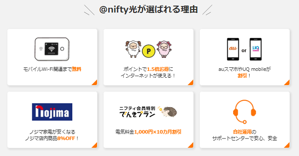 @nifty光が選ばれる理由