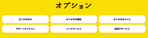 おてがる光のオプション