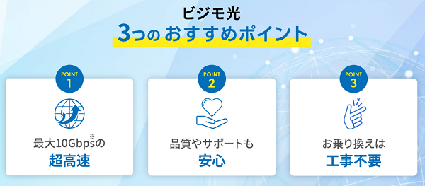 ビジモ光のおすすめポイント