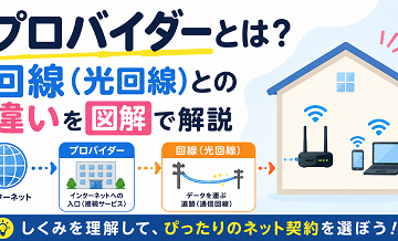 プロバイダーとは？回線（光回線）との違いを図解で解説