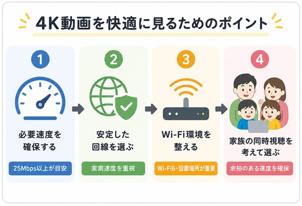 4K動画を快適に見るためのポイント