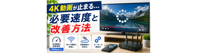 4K動画が止まる…必要速度と改善方法
