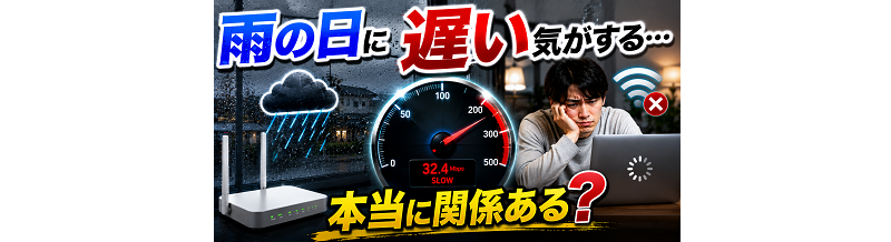 雨の日に遅い気がする…本当に関係ある？