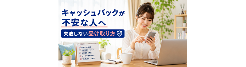 キャッシュバックが不安な人へ｜失敗しない受け取り方