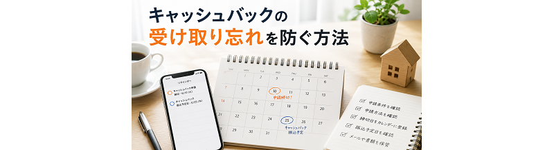 キャッシュバックの「受け取り忘れ」を防ぐ方法