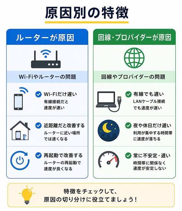 原因別の特徴