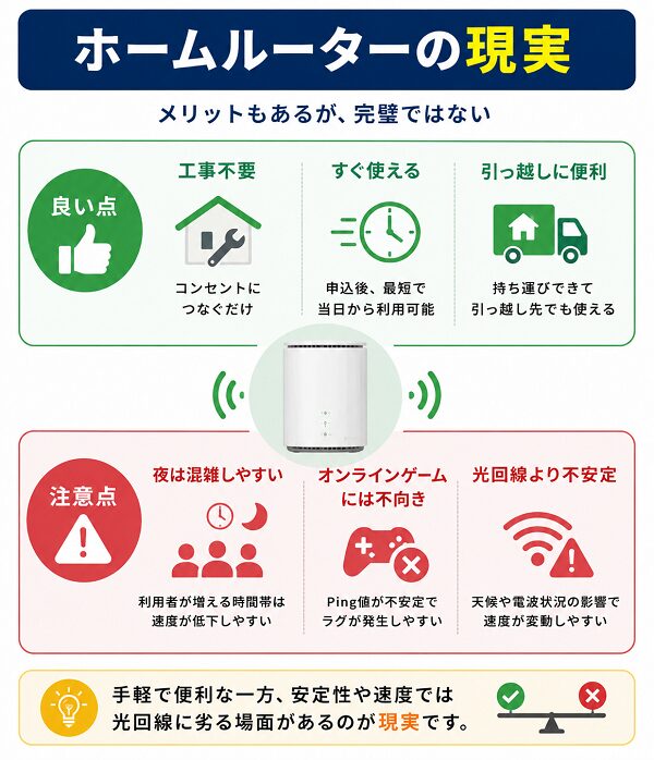 ホームルーターの現実