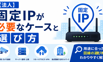 【法人】固定IPが必要なケースと選び方