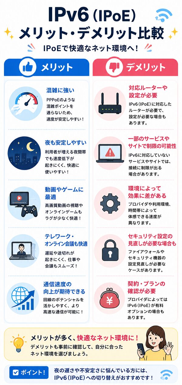 IPv6のメリット・デメリット比較