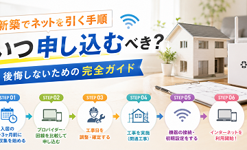 新築でネットを引く手順｜いつ申し込むべき？
