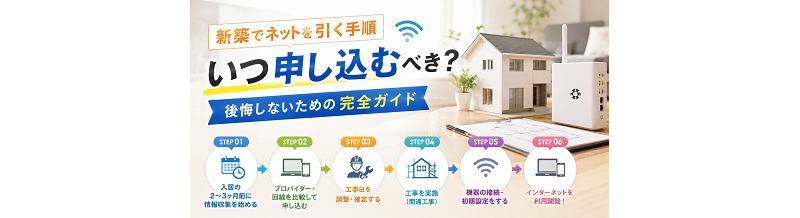 新築でネットを引く手順｜いつ申し込むべき？