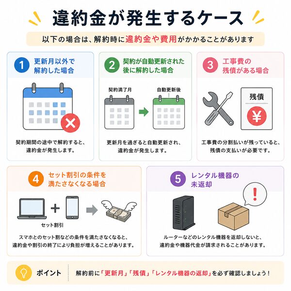 違約金が発生するケース