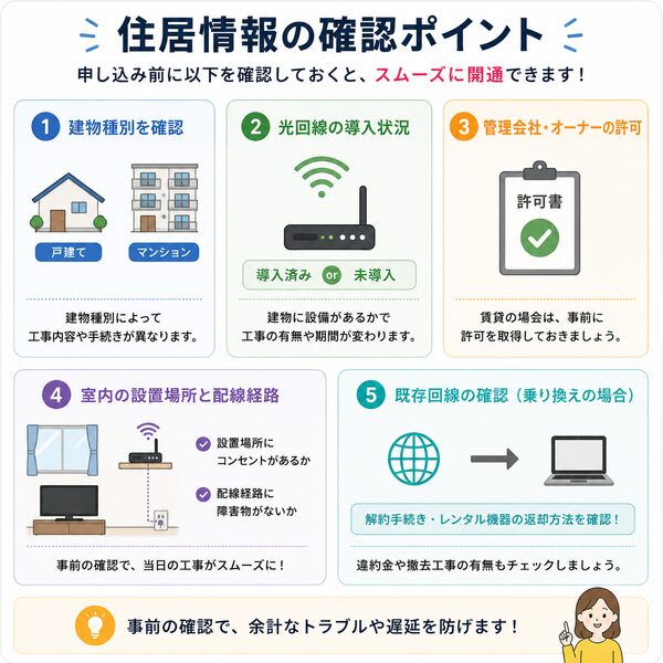 住居情報の確認ポイント