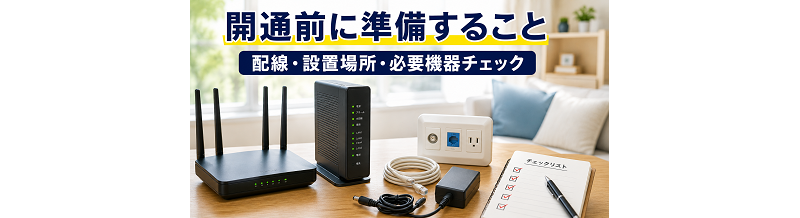 開通前に準備すること｜配線・設置場所・必要機器チェック