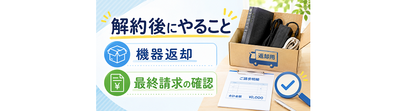 解約後にやること｜機器返却・最終請求の確認