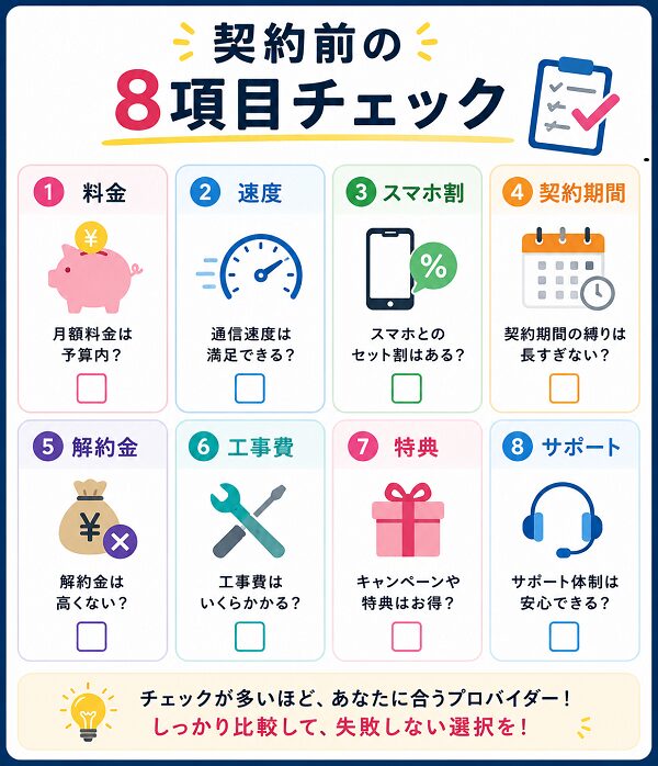 契約前の8項目チェック