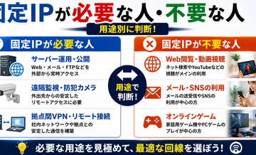 固定IPが必要な人・不要な人｜用途別に判断