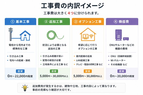 工事費の内訳イメージ図
