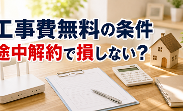 工事費無料の条件｜途中解約で損しない？
