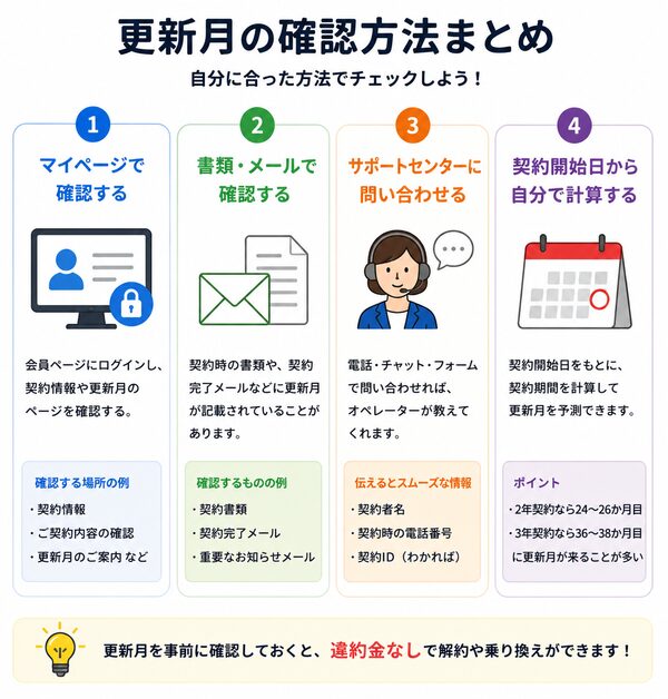更新月の確認方法まとめ