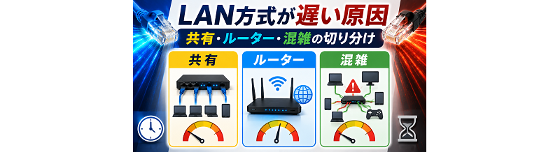 LAN方式が遅い原因｜共有・ルーター・混雑の切り分け