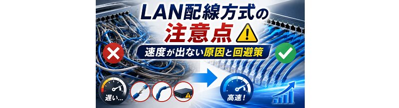 LAN配線方式の注意点｜速度が出ない原因と回避策