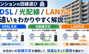 マンションの回線選び｜VDSL/光配線/LAN方式の違い