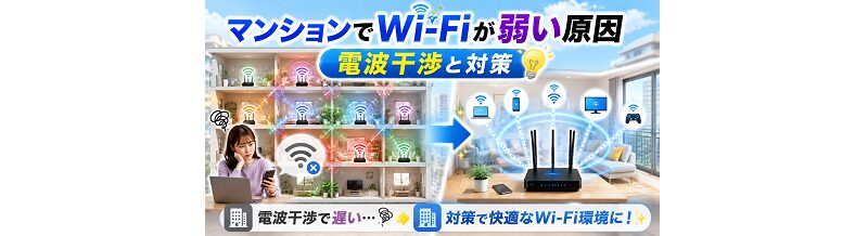 マンションでWi-Fiが弱い原因｜電波干渉と対策