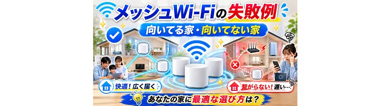メッシュWi-Fiの失敗例｜向いてる家・向いてない家