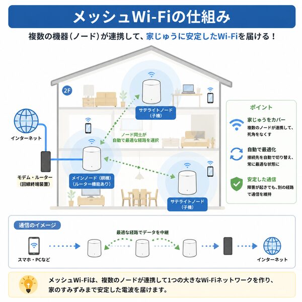 メッシュWi-Fiの仕組み