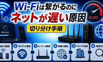 Wi-Fiは繋がるのにネットが遅い原因｜切り分け手順