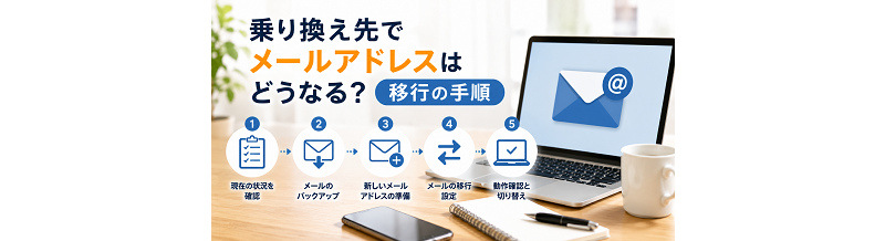 乗り換え先でメールアドレスはどうなる？移行の手順