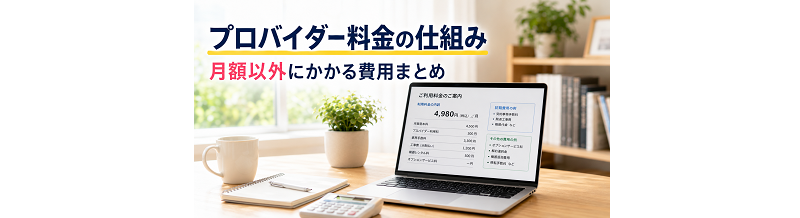 プロバイダー料金の仕組み｜月額以外にかかる費用まとめ