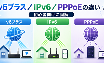 v6プラス／IPv6／PPPoEの違い｜初心者向けに図解