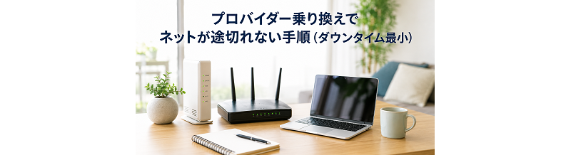 プロバイダー乗り換えでネットが途切れない手順（ダウンタイム最小）