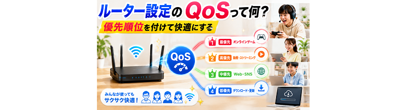 ルーター設定のQoSって何？優先順位を付けて快適にする
