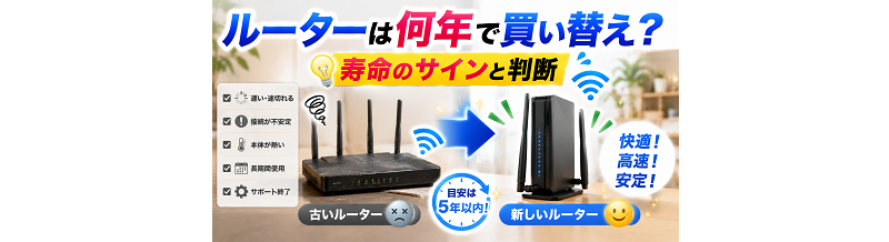 ルーターは何年で買い替え？寿命のサインと判断
