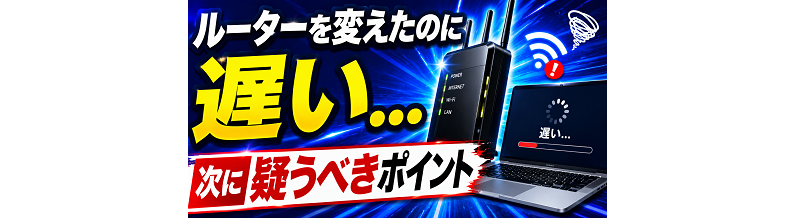ルーターを変えたのに遅い…次に疑うべきポイント