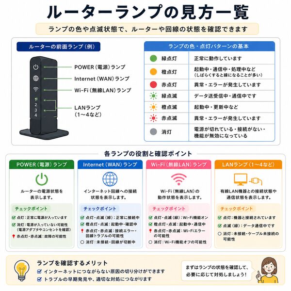 ルーターランプの見方一覧