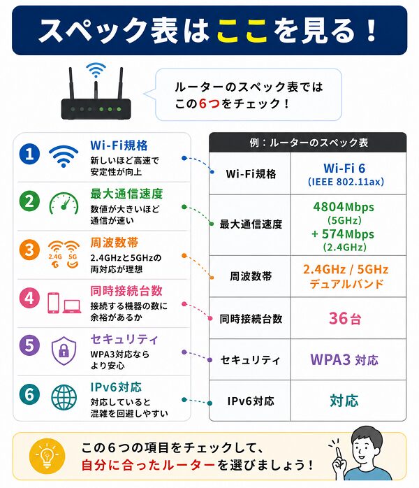 スペック表はここを見る
