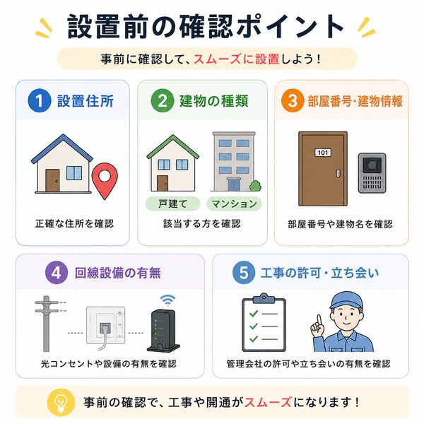設置前の確認ポイント