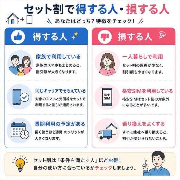 セット割で得する人・損する人