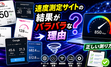 速度測定サイトの結果がバラバラな理由｜正しい測り方