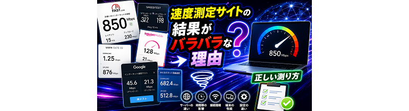 速度測定サイトの結果がバラバラな理由｜正しい測り方