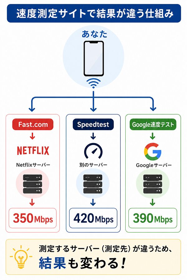 測定結果が違う仕組み
