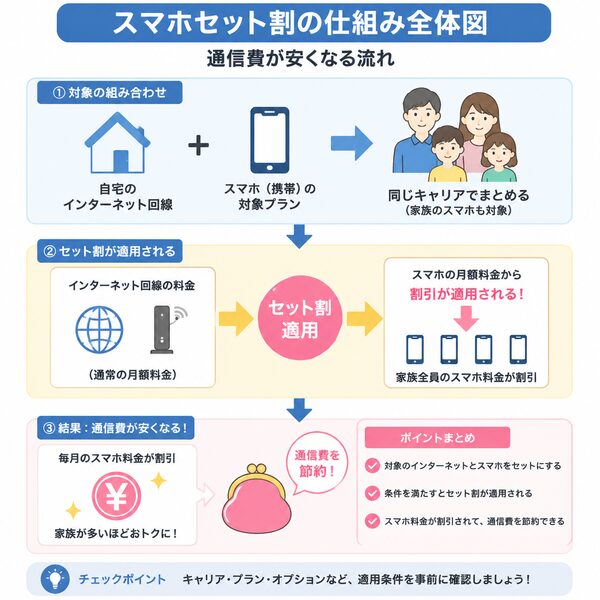 スマホセット割の仕組み全体図