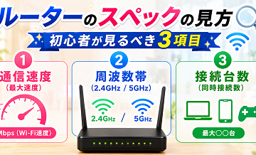 ルーターのスペックの見方｜初心者が見るべき3項目