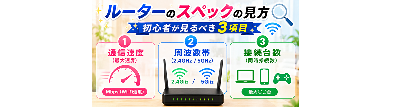 ルーターのスペックの見方｜初心者が見るべき3項目